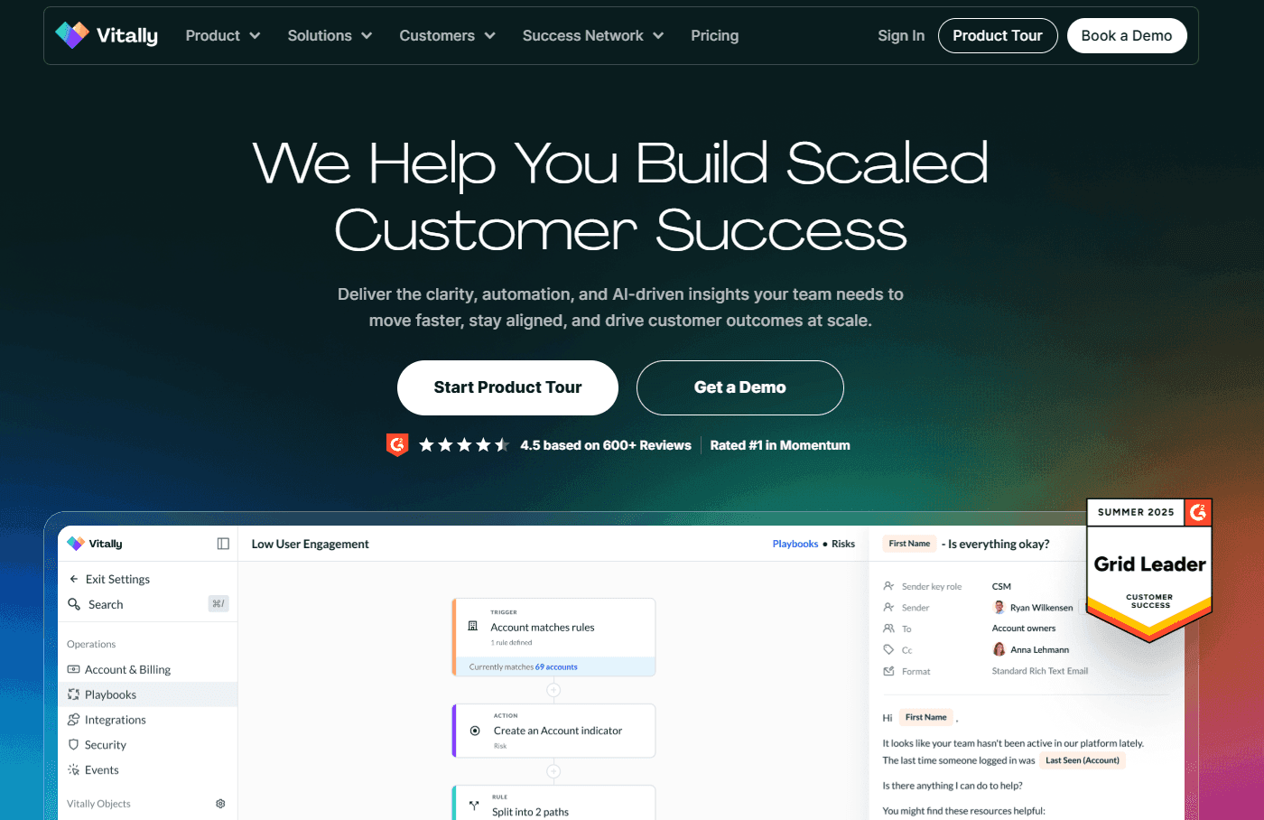 Vitally for customer churn prediction