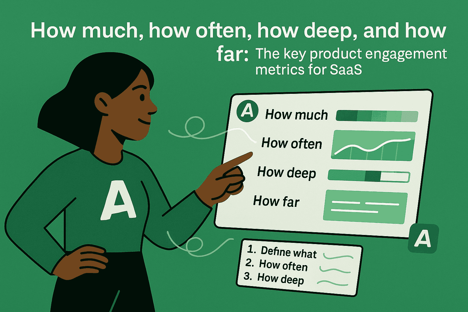 How much, how often, how deep, and how far: The key product engagement metrics for SaaS