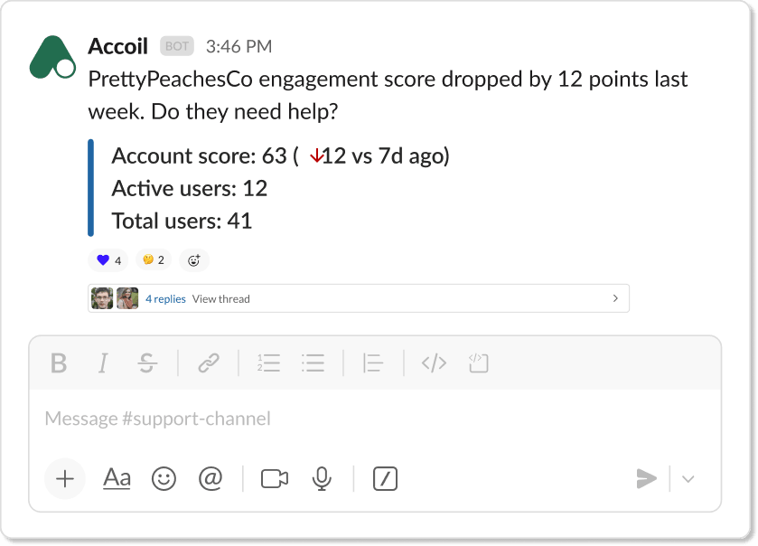 Accoil Slack Alert