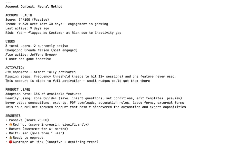 Intercom data connector showing AI context integration