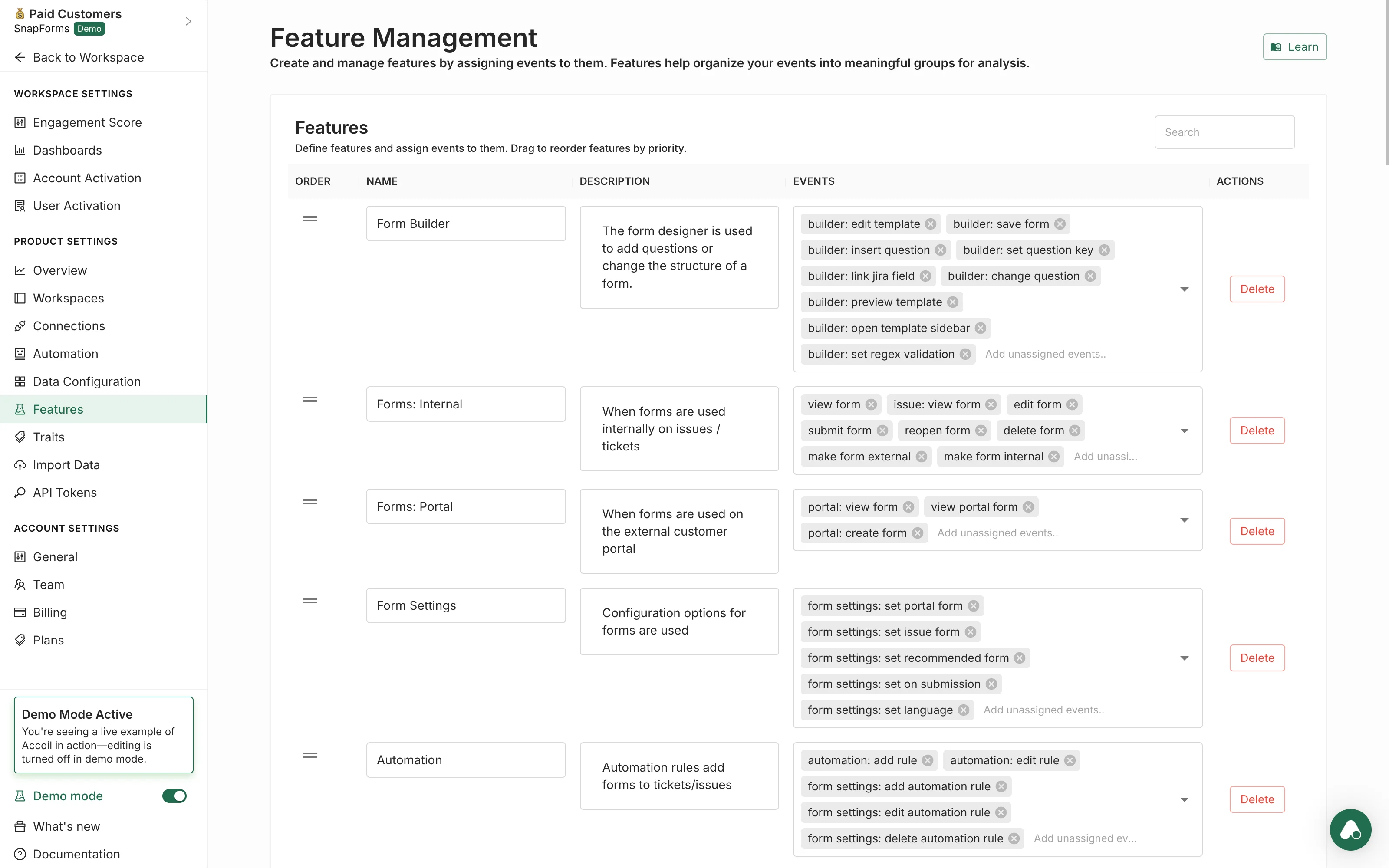 configProductFeatures screenshot