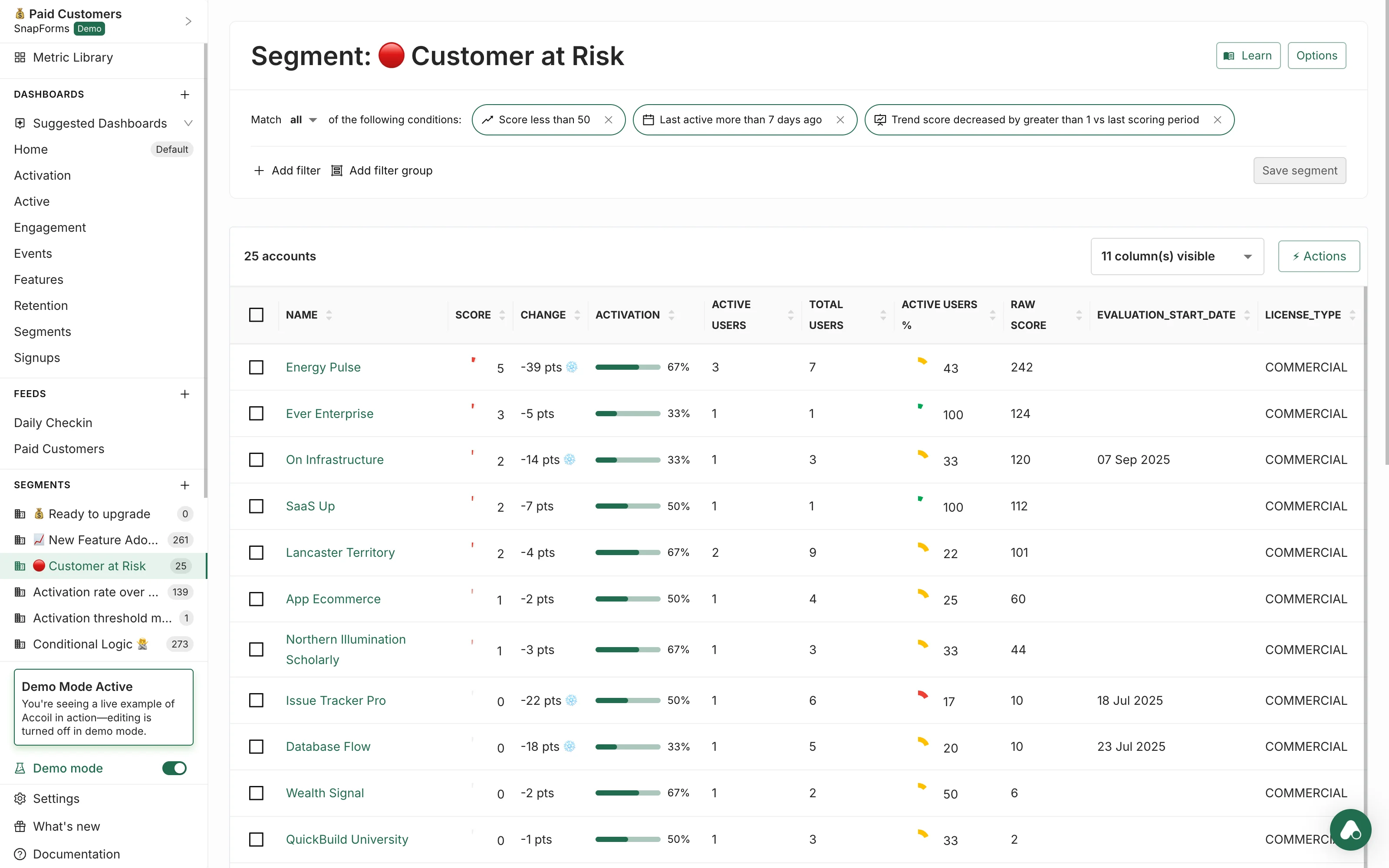segmentCustomerRiskFilters screenshot